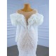 Sequin Long White Wedding Dress Long Sleeve Bridal Growns 2024 Princess Bride Gown Vestido De Noiva