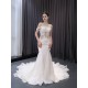 Sequin Mermaid Wedding Dresses Sweetheart Off Shoulder Sweep Train Bridal Gown Plus Size