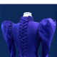 Simple Satin Purple Prom Dresses Long Sleeve Special Occasion Formal Homecoming Dress Bridesmaid Party Gowns