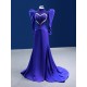 Simple Satin Purple Prom Dresses Long Sleeve Special Occasion Formal Homecoming Dress Bridesmaid Party Gowns