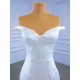 Simple Satin Wedding Dress Off Shoulder Backless Formal Sweetheart Neck Bridal Growns vestido de noiva Court Train 2024