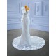 Sleeveless Mermaid Wedding Dresses Lace Appliques Plus Size Vestido Backless Bridal Gown