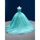 Sleeveless Quinceanera Dress Aqua Blue Vestidos De 15 Anos Princess Sweet 15 16 Years Old Birthday Party Gown