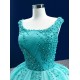 Sleeveless Quinceanera Dress Aqua Blue Vestidos De 15 Anos Princess Sweet 15 16 Years Old Birthday Party Gown