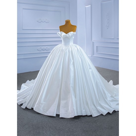 Strapless Wedding Dress Sleeveless Bridal Dresses Princess Bride Gown Vestido De Noiva