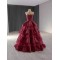 Tiered Burgundy Prom Dresses Appliques Lace Formal Evening Gowns Women Party Dress Customized