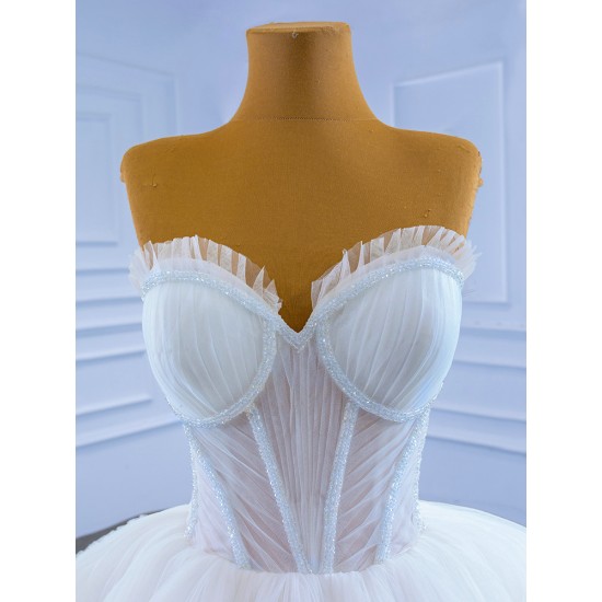 White Ball Gown Wedding Dress For Women Sleeveless Bridal Women Dress Women Vestidos De Novia