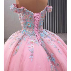 Sweet Blush Pink Puff Skirt Dress - Princess Style Ballgown for Special Occasions