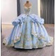 Royal Blue Cinderella-Style Ballgown – Fluffy Tiered Skirt for Sweet 16 & Formals