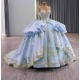Royal Blue Cinderella-Style Ballgown – Fluffy Tiered Skirt for Sweet 16 & Formals
