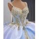 Royal Blue Cinderella-Style Ballgown – Fluffy Tiered Skirt for Sweet 16 & Formals