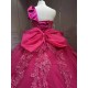 One Shoulder Fuchsia Quinceanera Dresses Vestidos Para Quiseaera Vestidos De 15 Aos De Fiesta Mexicana Quince