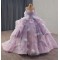 Royal Amethyst Ombre Formal Gown – Floral-Embellished Quinceañera & Debut Dress