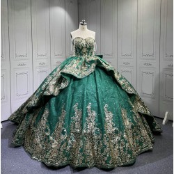 2025 Mumuleo Emerald Green Quinceanera Dresses 2025 Sweet 16 Vestidos De Fiesta Vestidos De 15 Aos XV Para Economic