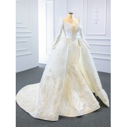 Mermaid Long Sleeve Wedding Dress 2024 Bridal Gown Lace Appliques Vestido de Novia