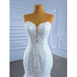 Sleeveless Wedding Dress Beading Mermaid Bridal Gown Floor length Bride Dresses Vestidos De Novia